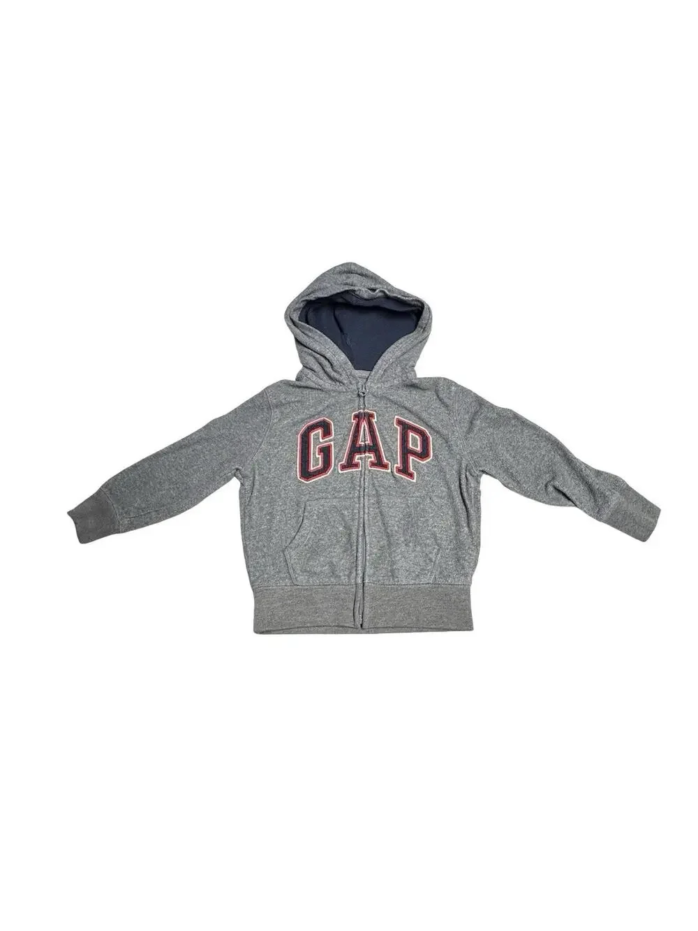 Gap Kids Logo Zip Hoodie Gray Full Zip Fleece Youth XS